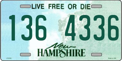 NH license plate 1364336