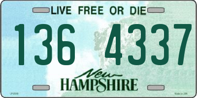 NH license plate 1364337
