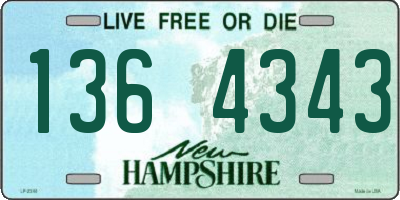 NH license plate 1364343