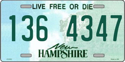 NH license plate 1364347