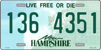 NH license plate 1364351
