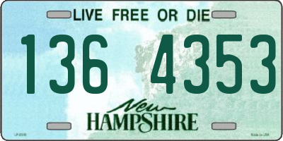 NH license plate 1364353