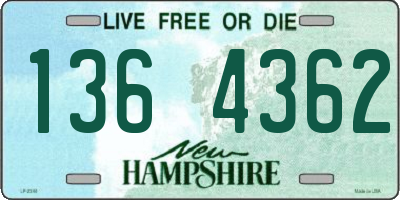 NH license plate 1364362