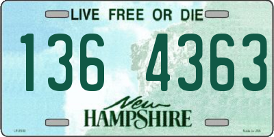 NH license plate 1364363