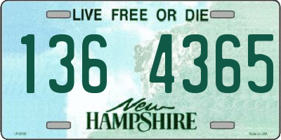NH license plate 1364365