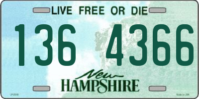 NH license plate 1364366