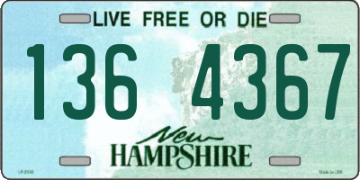 NH license plate 1364367