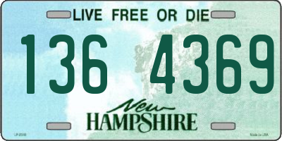 NH license plate 1364369