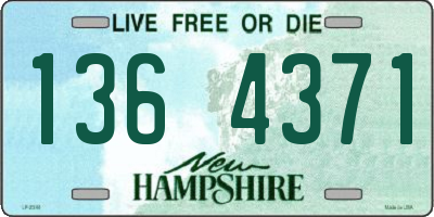 NH license plate 1364371