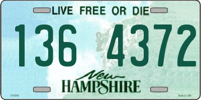 NH license plate 1364372
