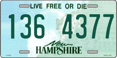 NH license plate 1364377