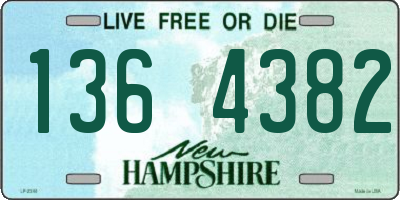 NH license plate 1364382