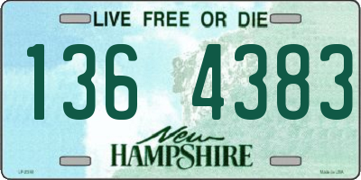 NH license plate 1364383