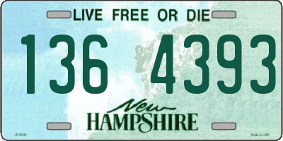 NH license plate 1364393