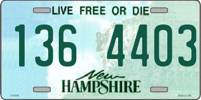 NH license plate 1364403