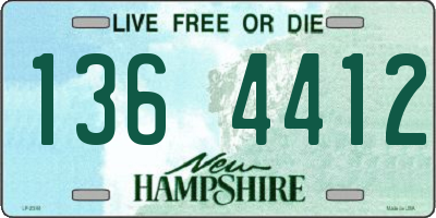 NH license plate 1364412