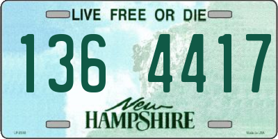 NH license plate 1364417
