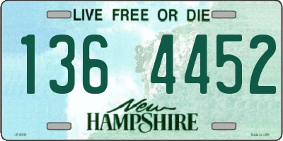 NH license plate 1364452
