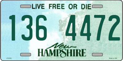 NH license plate 1364472