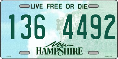 NH license plate 1364492