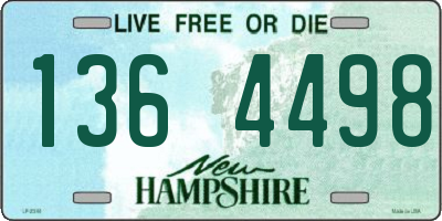 NH license plate 1364498