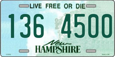 NH license plate 1364500