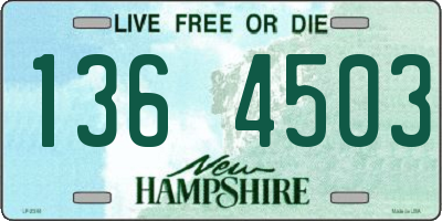 NH license plate 1364503