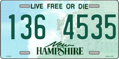 NH license plate 1364535