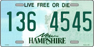 NH license plate 1364545