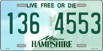 NH license plate 1364553