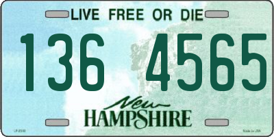 NH license plate 1364565