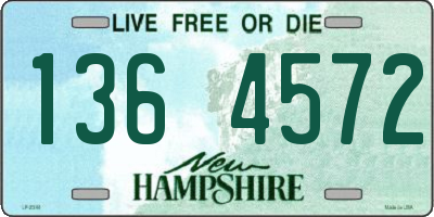 NH license plate 1364572