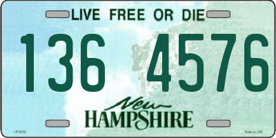 NH license plate 1364576