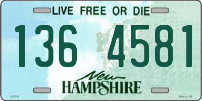 NH license plate 1364581