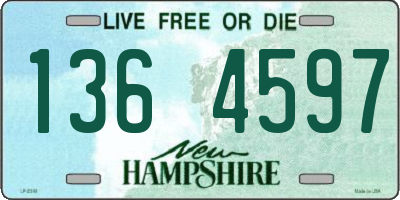 NH license plate 1364597