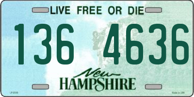 NH license plate 1364636