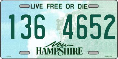 NH license plate 1364652