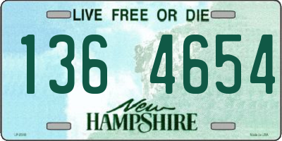 NH license plate 1364654