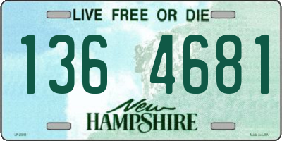 NH license plate 1364681