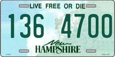 NH license plate 1364700