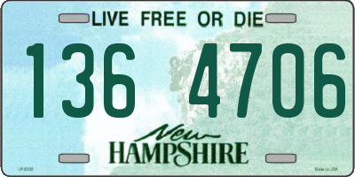 NH license plate 1364706