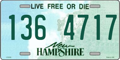 NH license plate 1364717