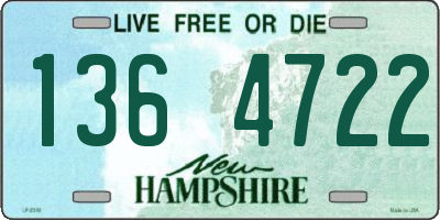 NH license plate 1364722