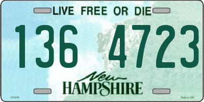 NH license plate 1364723