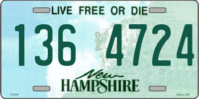 NH license plate 1364724