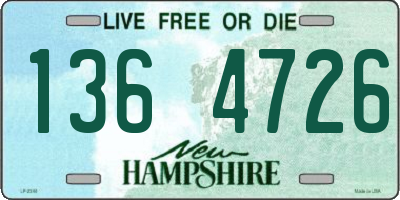 NH license plate 1364726