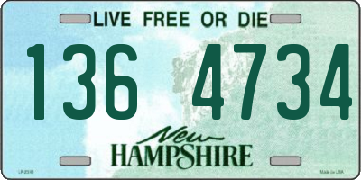 NH license plate 1364734