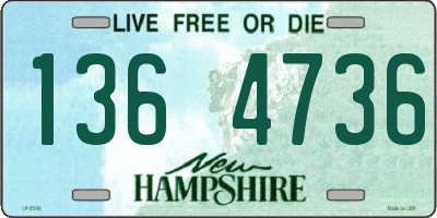 NH license plate 1364736