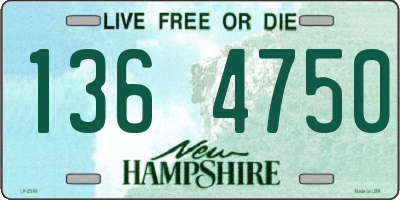 NH license plate 1364750