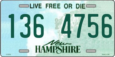 NH license plate 1364756